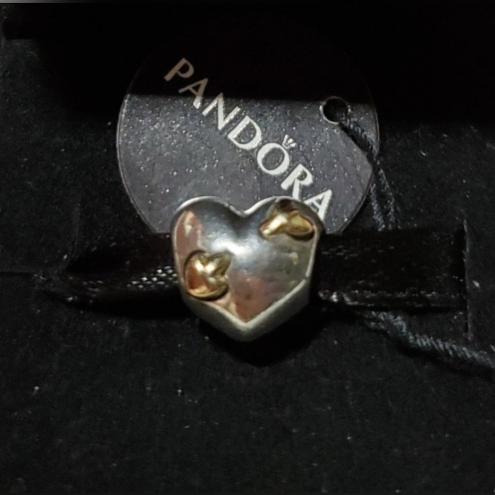 Pandora Heart with 14k Gold Arrow Charm